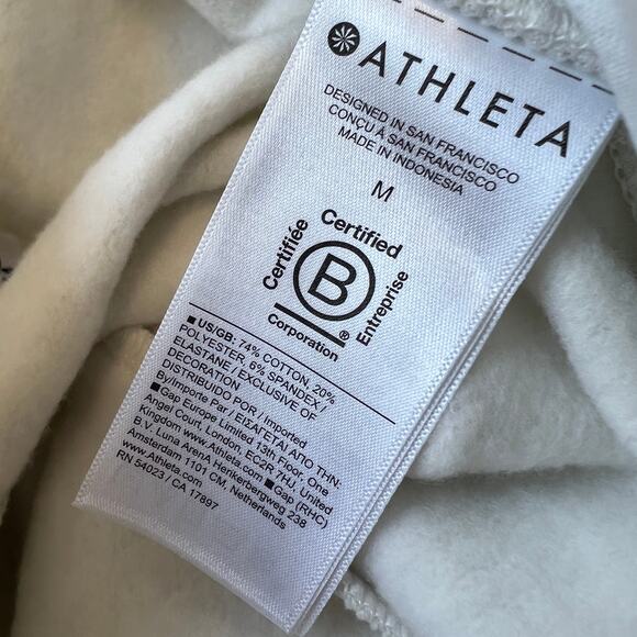 Athleta Women's Size M Easy Fleece Mid Rise Jogger Pants Grey Pockets NWT 575914 - Picture 14 of 15